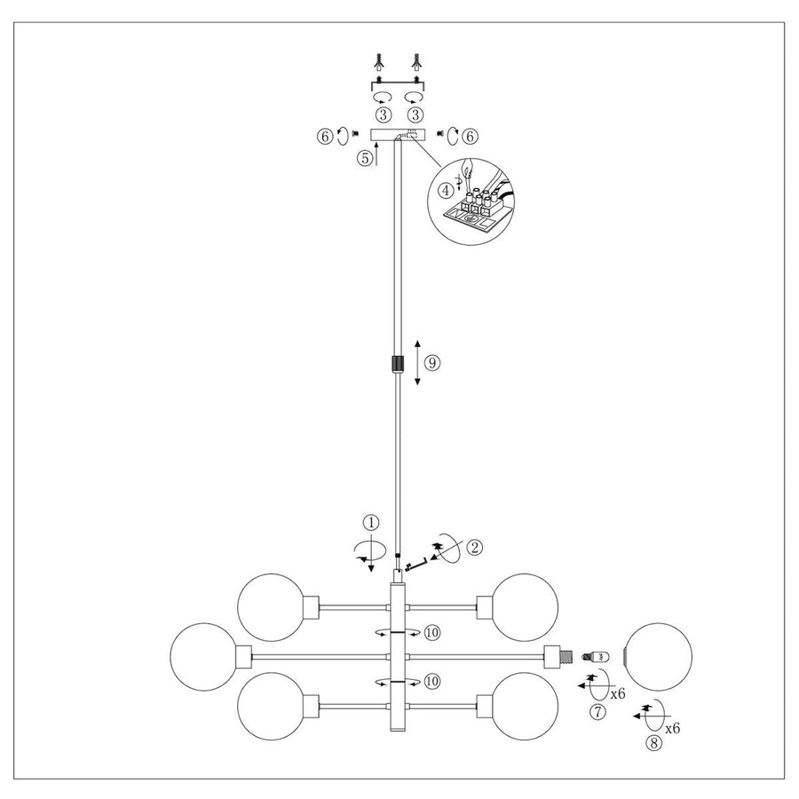 Hanglamp Constellation 2709ZW Zwart