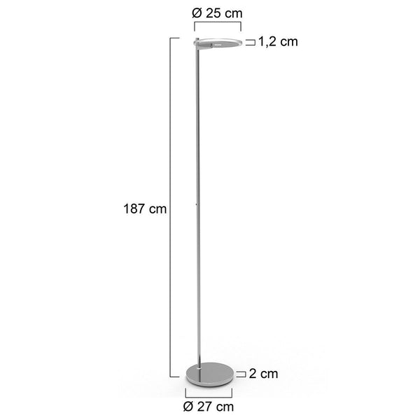 Vloerlamp Turound 2992ST Staal