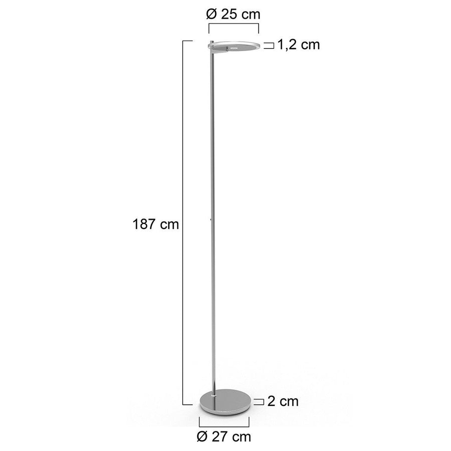 Vloerlamp Turound 2992ST Staal