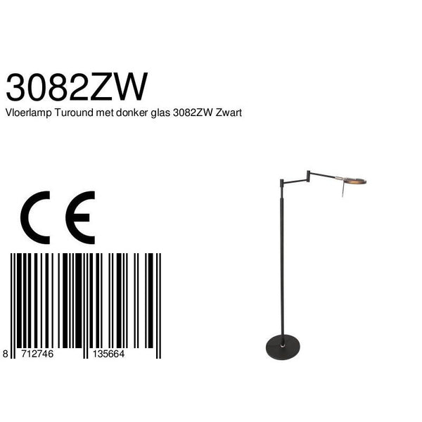 Vloerlamp Turound 3082ZW Zwart