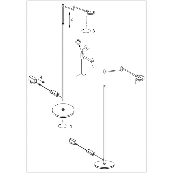 Vloerlamp Turound 3082ZW Zwart