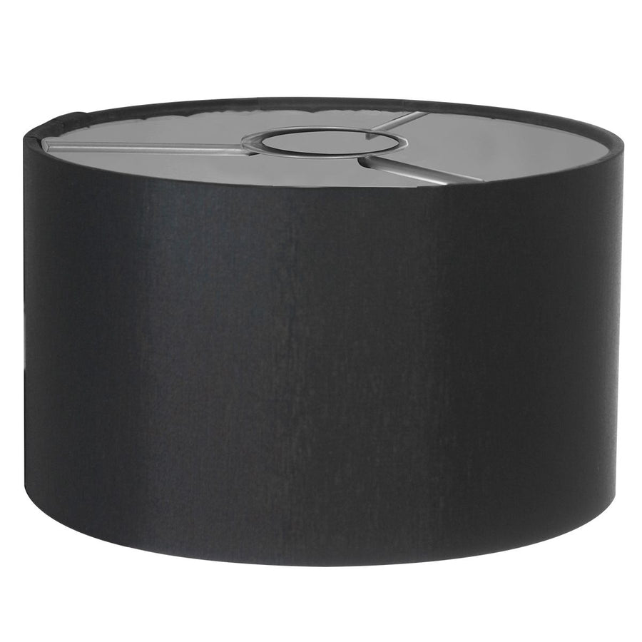Wandlamp Stang 7200ZW Zwart + Kap Zwart Linnen