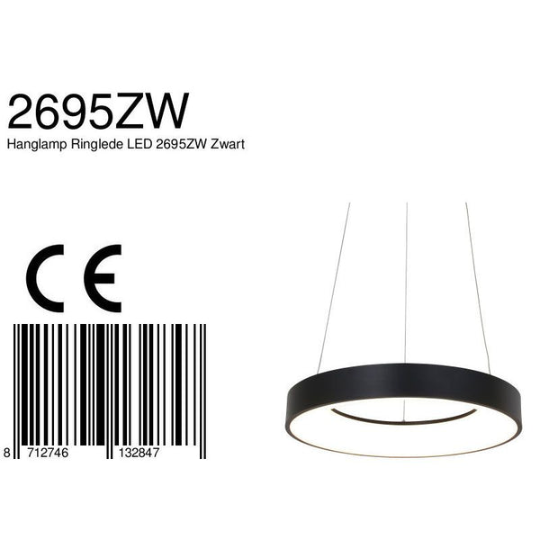 Hanglamp Ringlede 2695ZW Zwart