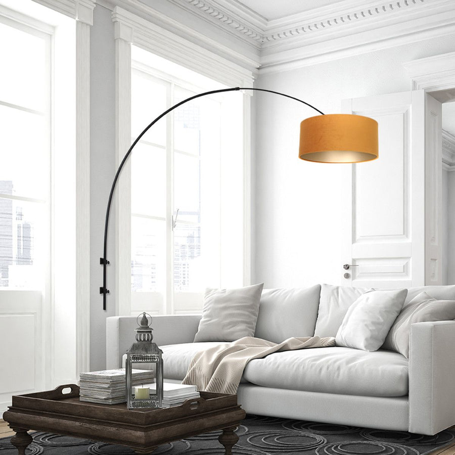 Wandlamp Sparkled Light 1481ZW+K1068KS Zwart-Fluweel Goud