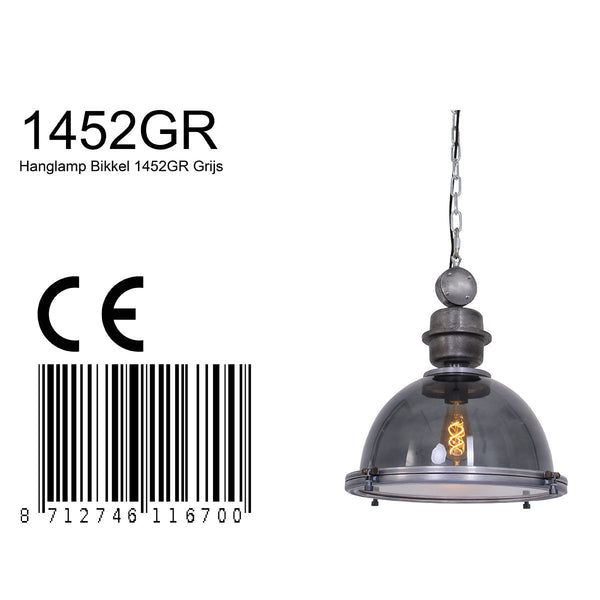 Hanglamp Bikkel 1452GR Grijs