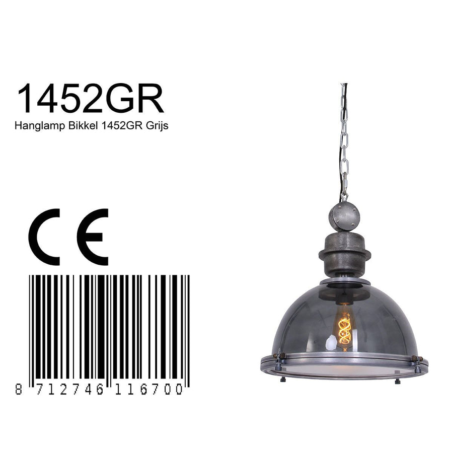 Hanglamp Bikkel 1452GR Grijs