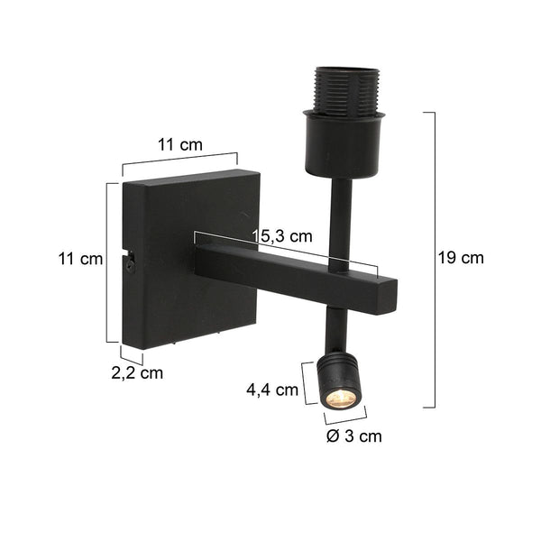 Wandlamp Stang 2995ZW Zwart