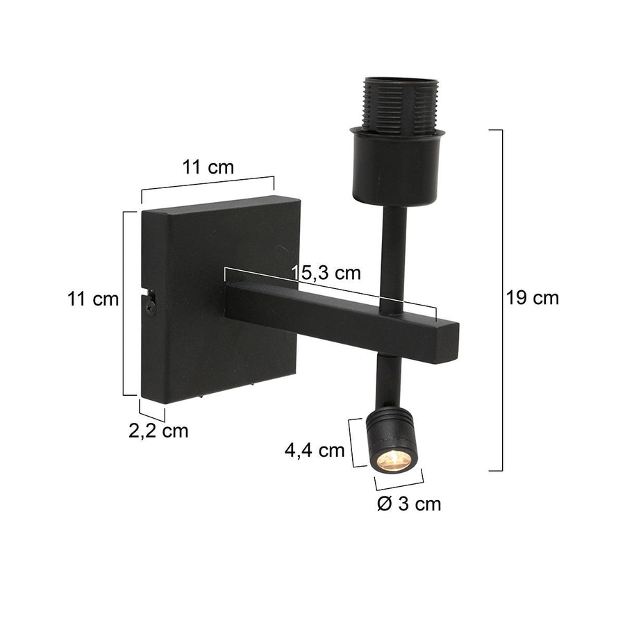 Wandlamp Stang 2995ZW Zwart