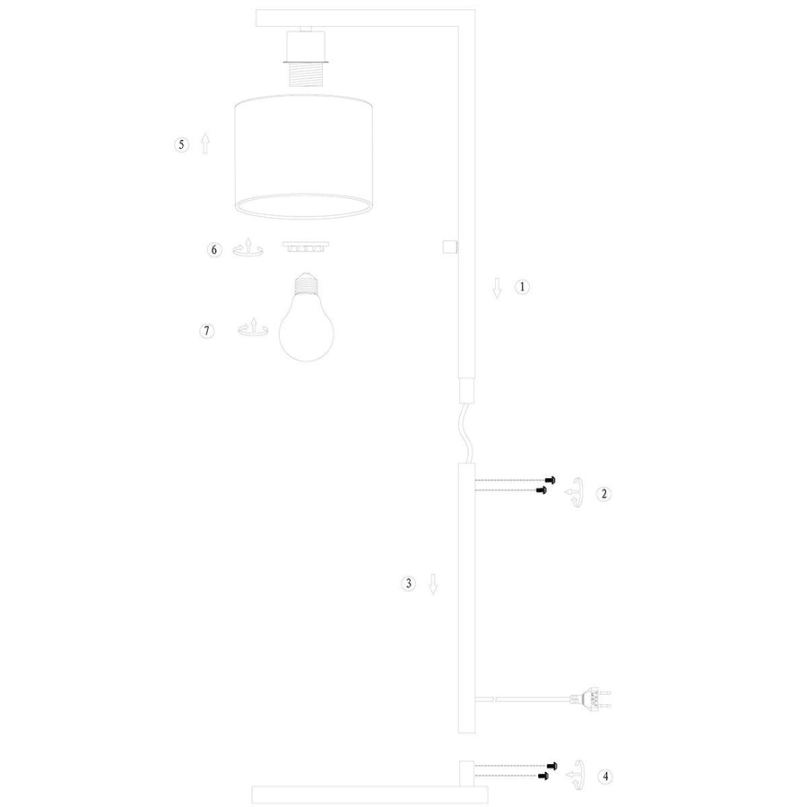 Vloerlamp Stang 2997ZW Zwart