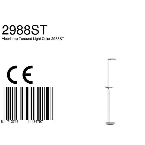 Vloerl. 2-l.trsp. 40+10w 2200-4000K