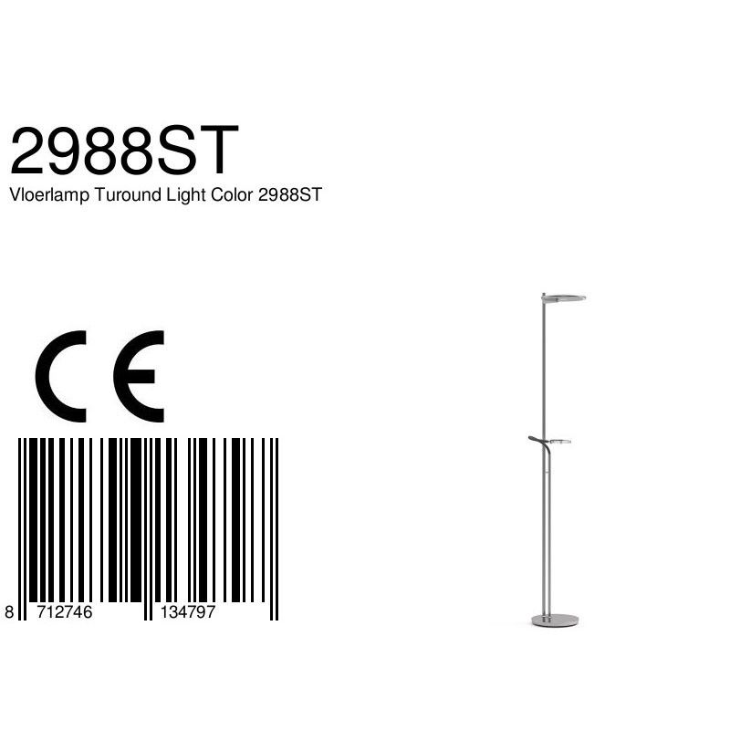 Vloerl. 2-l.trsp. 40+10w 2200-4000K