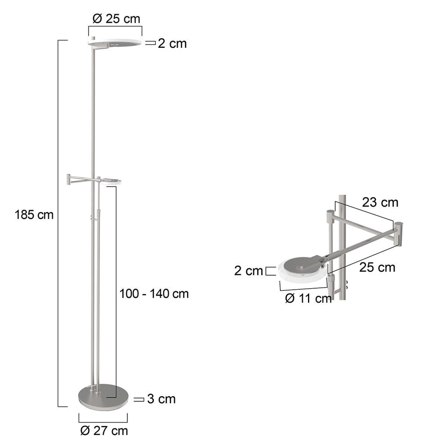 Vloerlamp Turound 2560ST Staal
