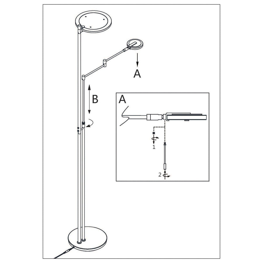 Vloerlamp Turound 2560ST Staal