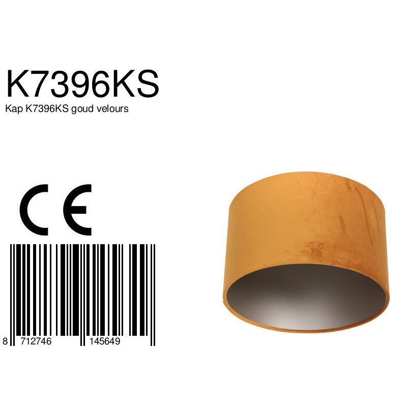 Lampenkap K7396KS Fluweel Goud