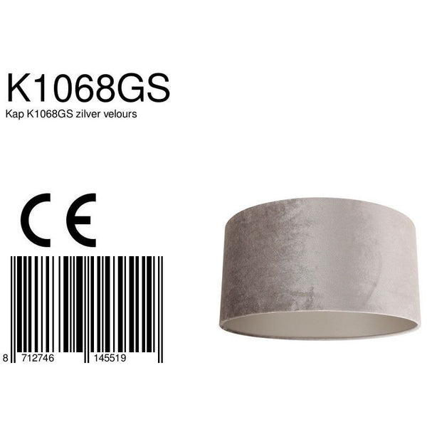 Lampenkap K1068GS Fluweel Zilver