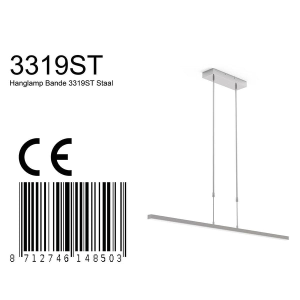 Hanglamp Bande 3319ST Staal