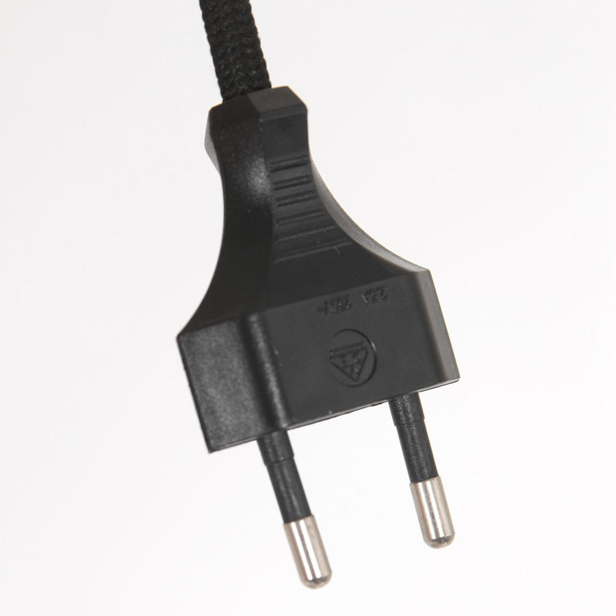 Tafellamp Stang 7122ZW Zwart + Kap Velours Zilver