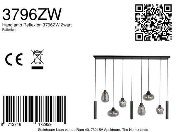 Hanglamp Reflexion 3796ZW Zwart