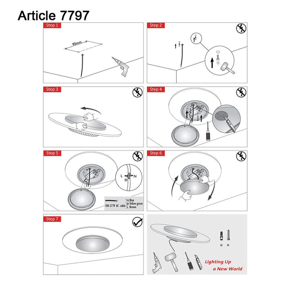 Plafondlamp Ceiling & Wall 7797ZW Zwart