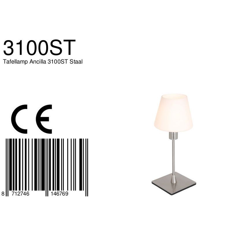 Tafellamp Ancilla 3100ST Staal