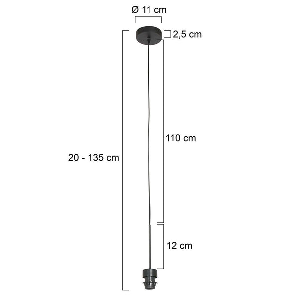 Hanglamp Sparkled Light 3602ZW Zwart