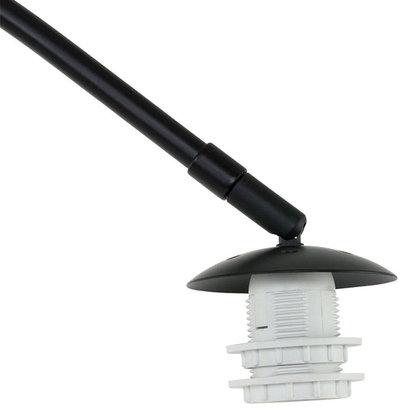 Vloerlamp Sparkled Light 7268ZW+K2001HS Zwart-Zwart/Bruin