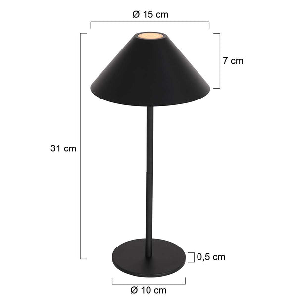 Tafellamp Ancilla 3353ZW Zwart