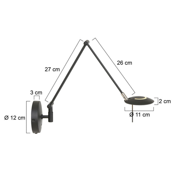 Wandlamp Zodiac 2110ZW Zwart