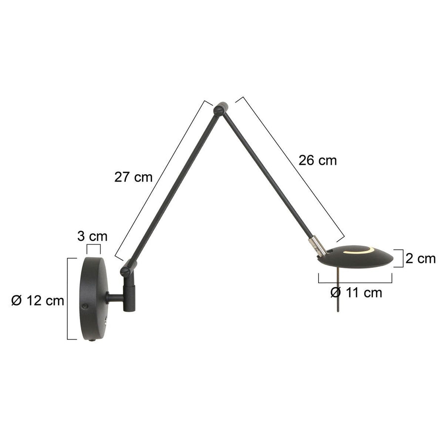 Wandlamp Zodiac 2110ZW Zwart