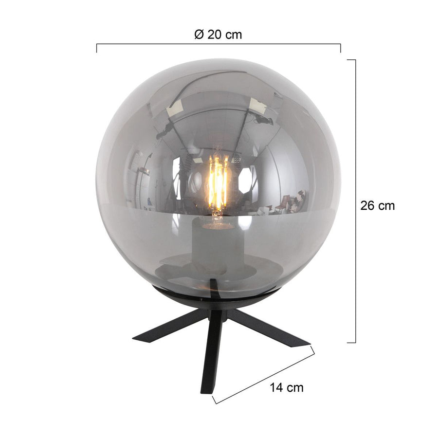 Tafellamp Bollique 3323ZW Zwart