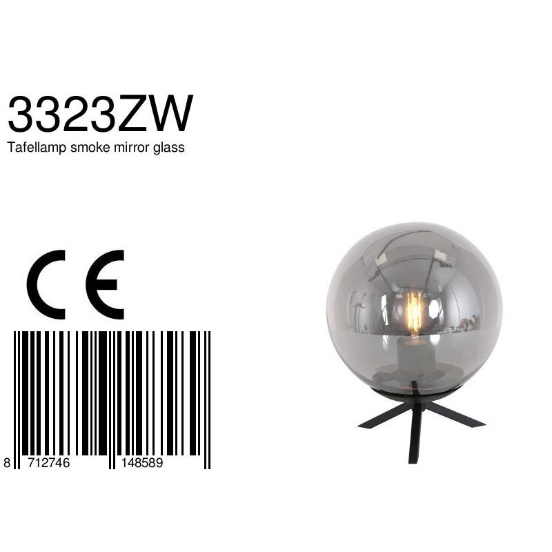 Tafellamp Bollique 3323ZW Zwart