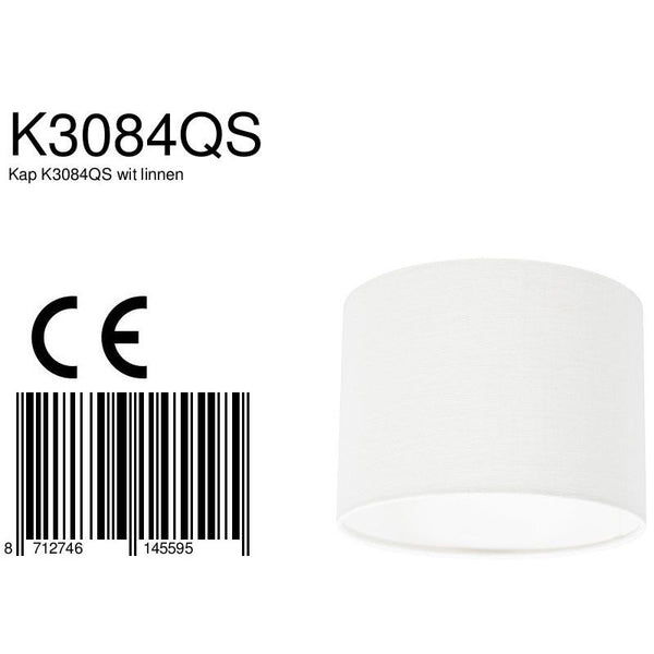 Lampenkap K3084QS Wit Linnen