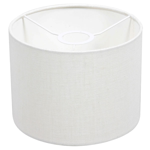 Wandlamp Stang 8173ZW Zwart + Kap Wit Linnen