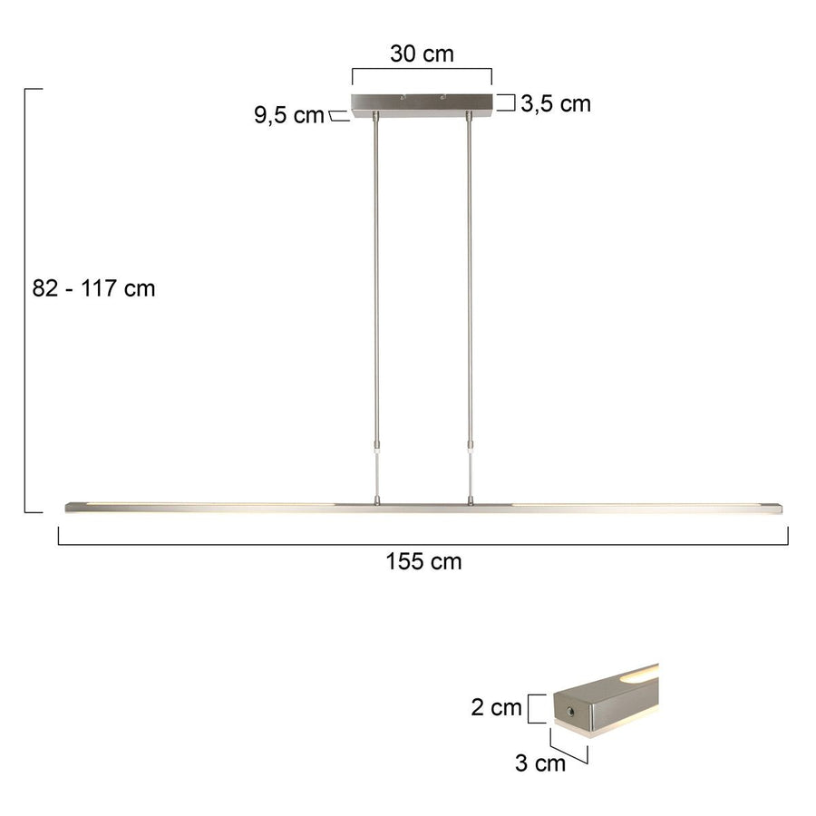 Hanglamp Zelena 7971ST Staal