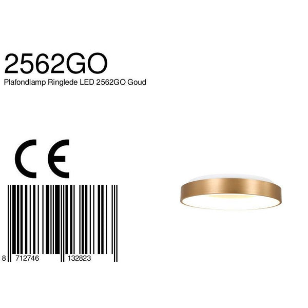 Plafondlamp Ringlede 2562GO Goud Ø38cm