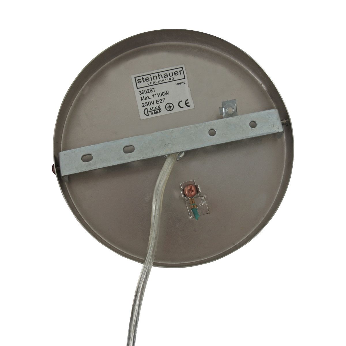 Hanglamp Sparkled Light 3602ST+K1066RS Staal-Grijs Linnen