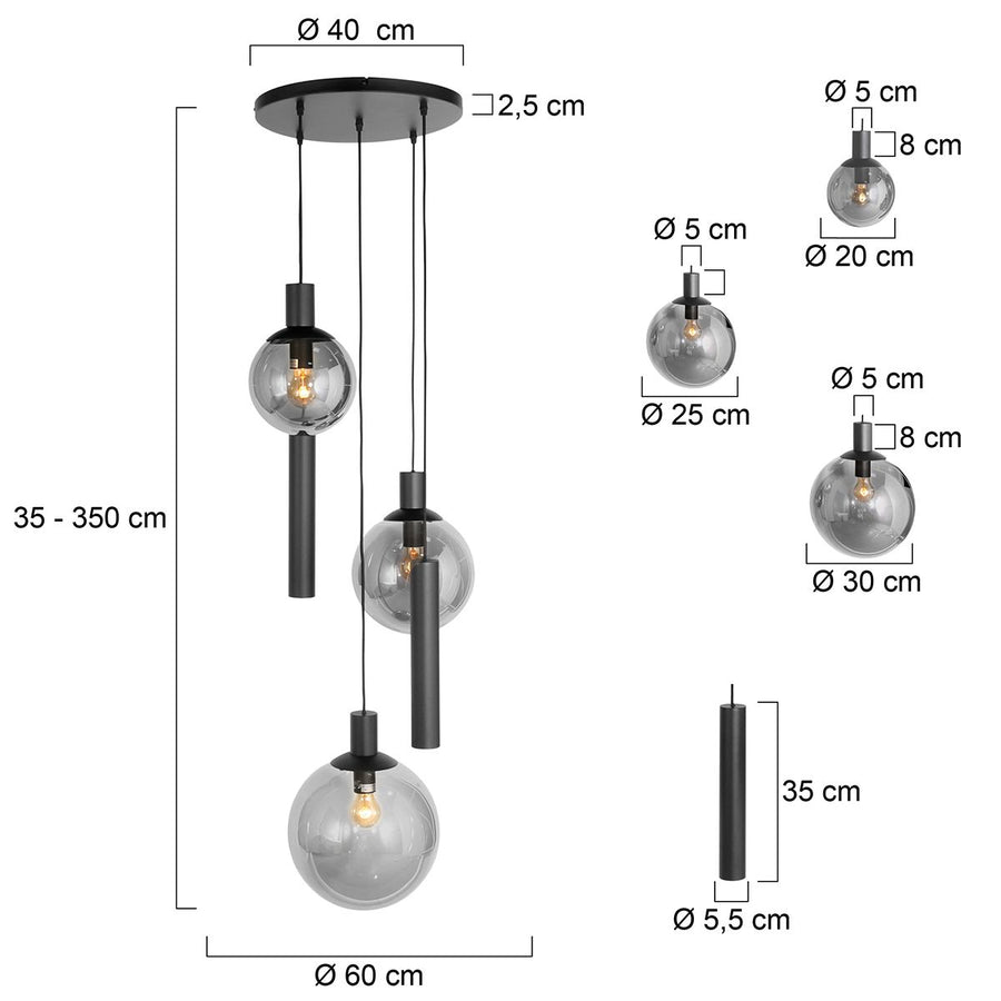 Hanglamp Bollique 3800ZW Zwart