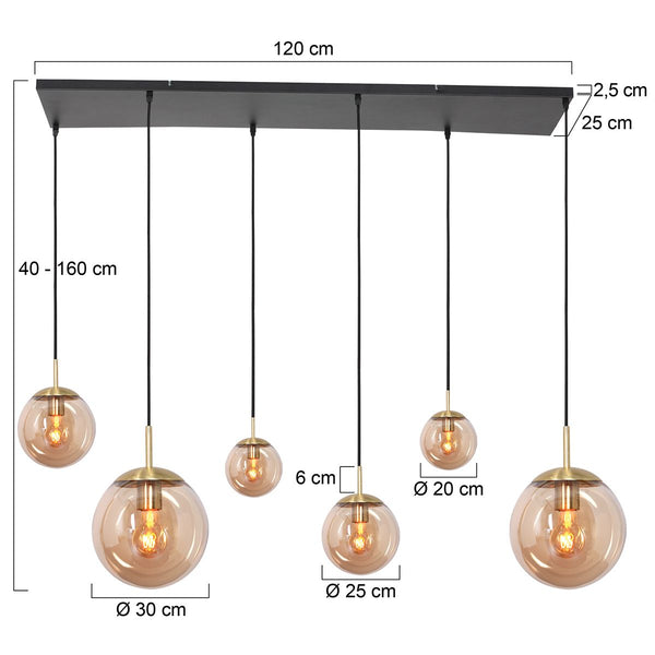 Hanglamp Bollique 3499ME Messing