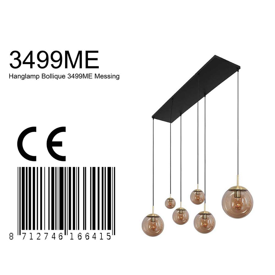 Hanglamp Bollique 3499ME Messing