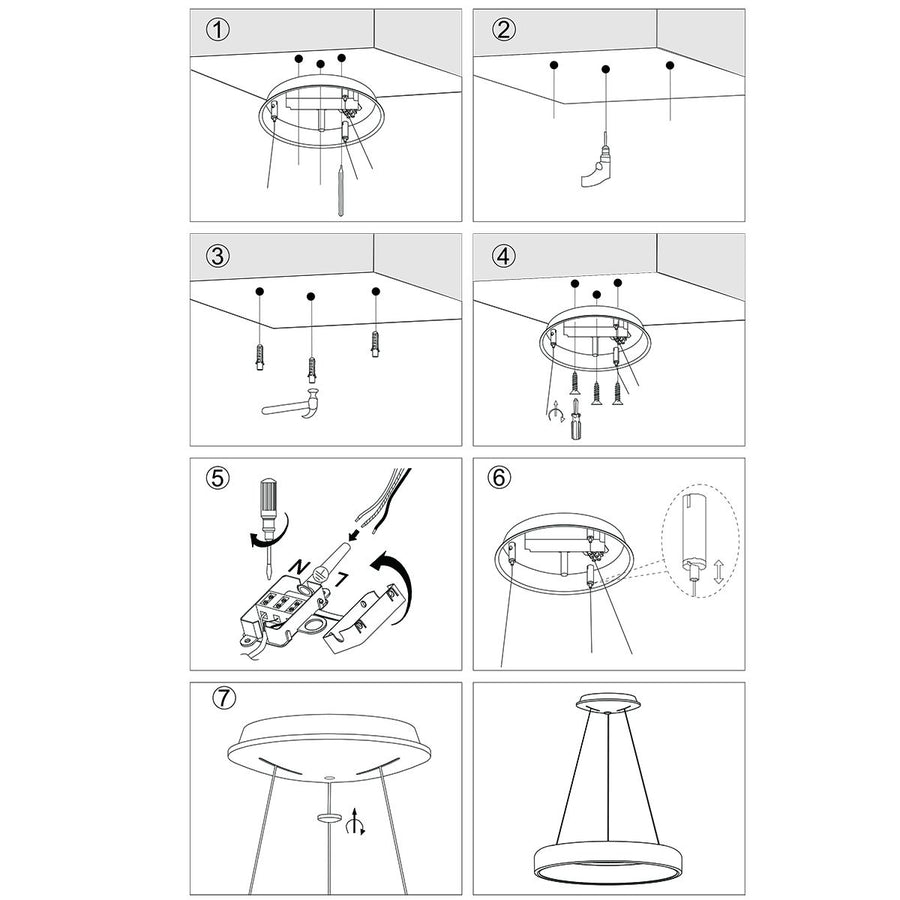Hanglamp Ringlede 2695W Wit