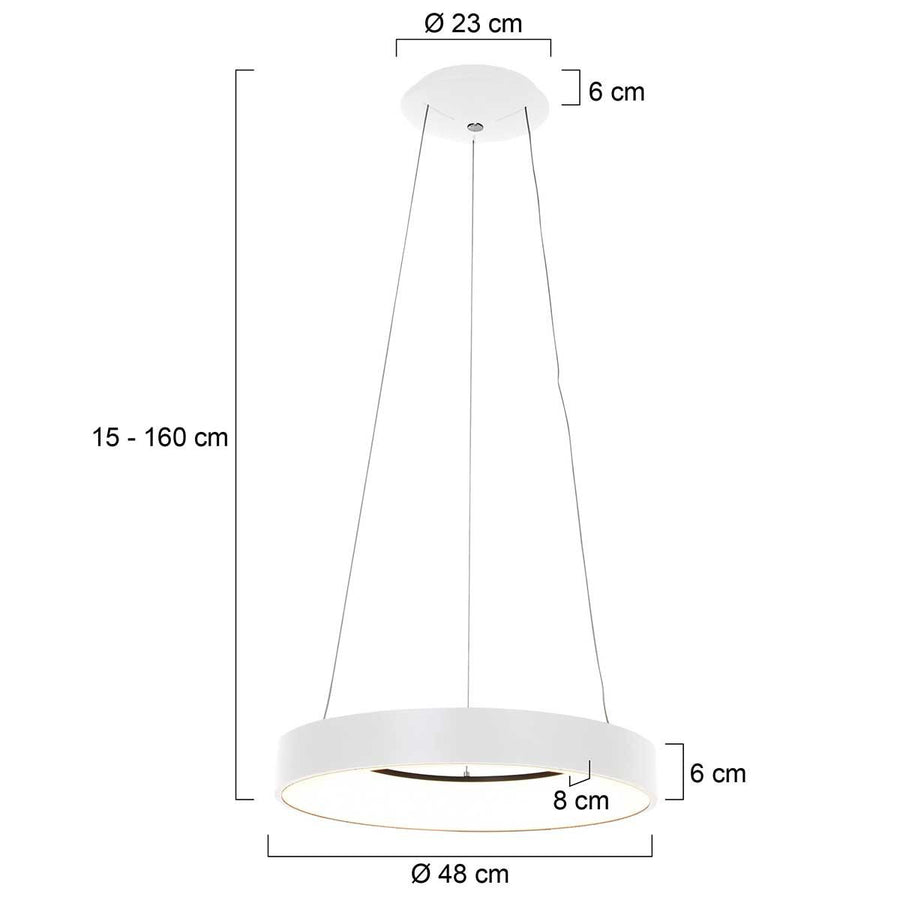 Hanglamp Ringlede 2695W Wit