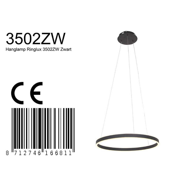 Hanglamp Ringlux 3502ZW Zwart