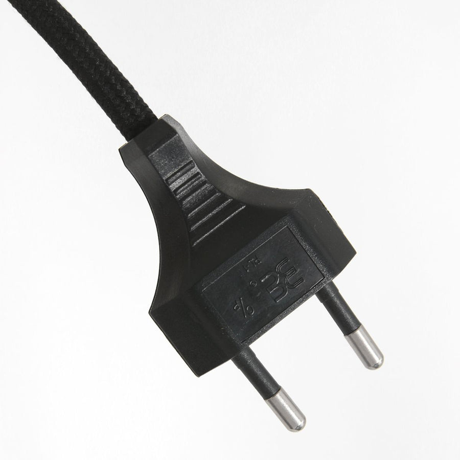 Tafellamp Stang 8249ZW Zwart + Kap Velours Blauw