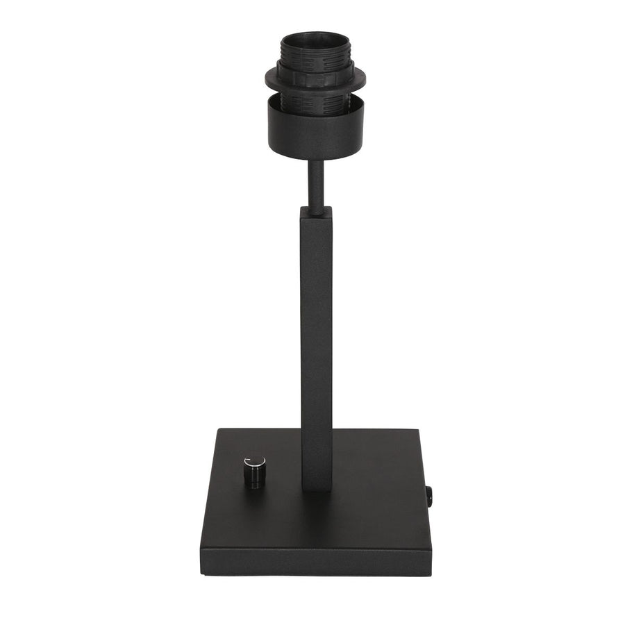 Tafellamp Stang 8249ZW Zwart + Kap Velours Blauw