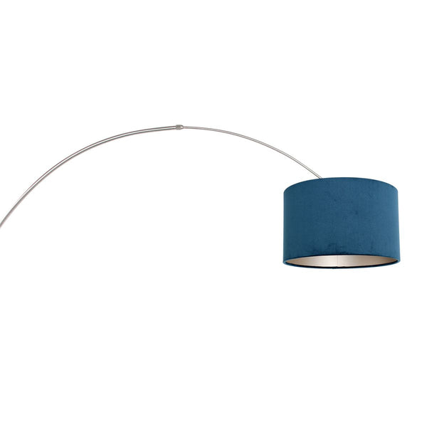Wandlamp Sparkled Light 1481ST+K1068ZS Staal-Fluweel Blauw