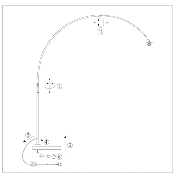 Vloerlamp Sparkled Light 7268W Wit