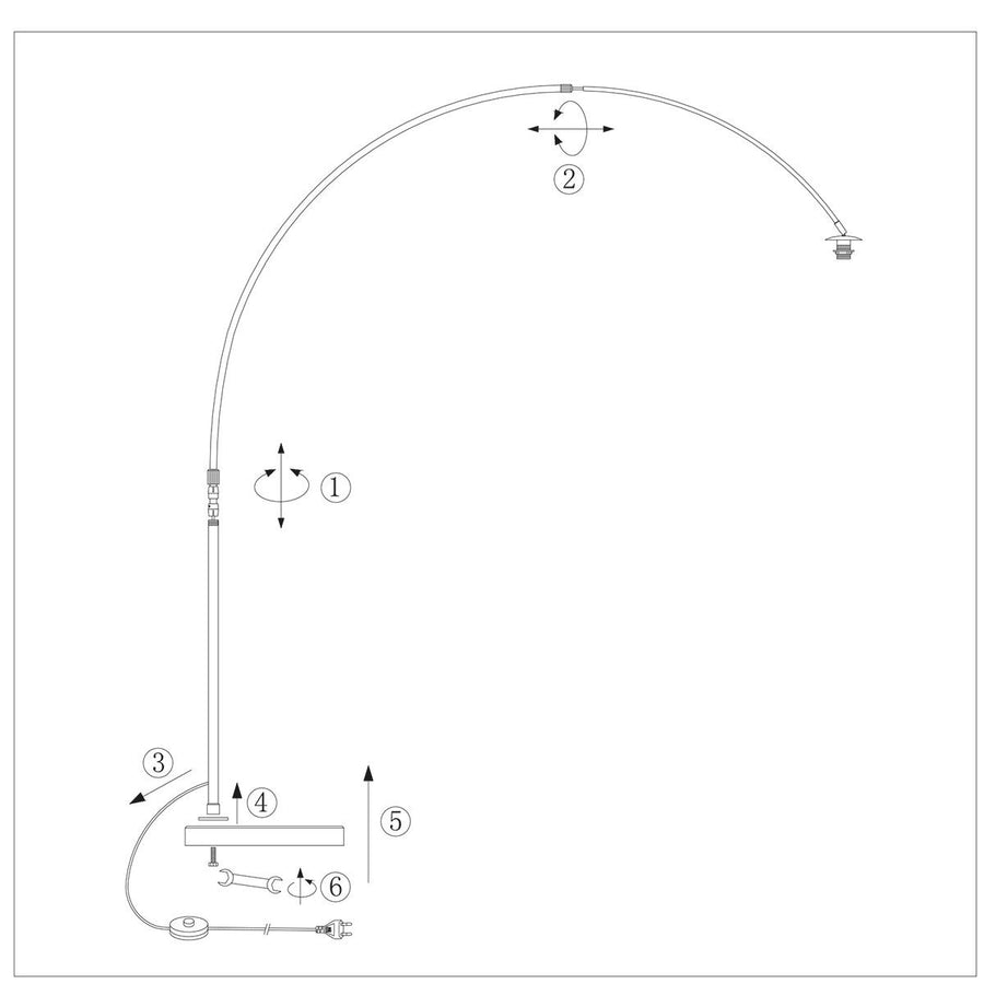 Vloerlamp Sparkled Light 7268W Wit