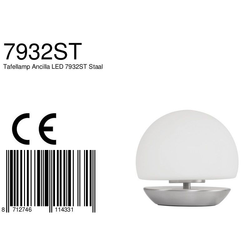 Tafellamp Ancilla 7932ST Staal