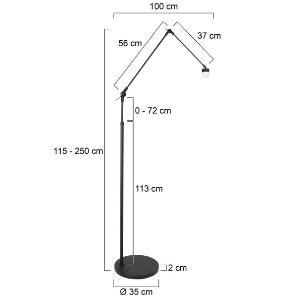 Vloerlamp Prestige Chic 7395ZW Zwart