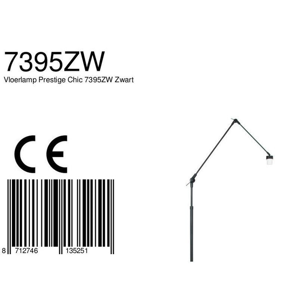 Vloerlamp Prestige Chic 7395ZW Zwart